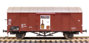Exact-Train EX23402 - H0 - Gedeckter Güterwagen Gm/Gms39, Bremen Maggi, DB, Ep. IV